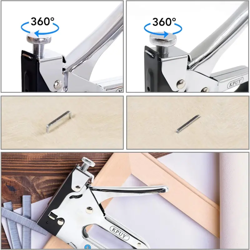 KPUY Upholstery Staple Gun DIY Nail Tacker Stapler Wood Brad Nailer 600x Staples 3