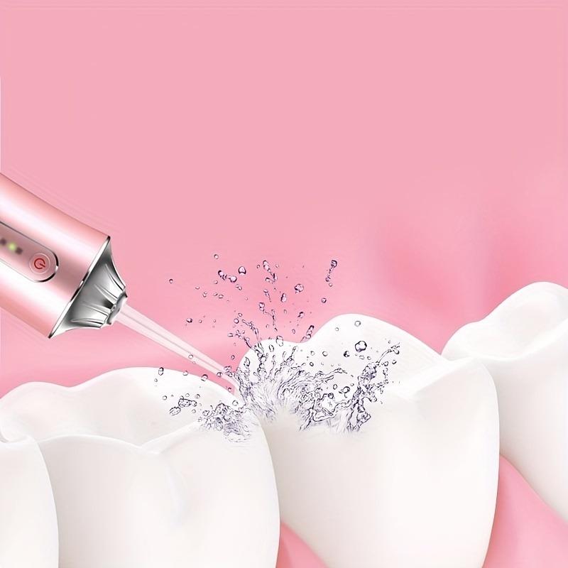 Electric Water Flosser, Intelligent Chip For Precise Pressure Control, 360 Degree Rotatable Nozzle, Oral Irrigator For Deep Teeth And Gum Cleaning, Available In Coral Powder & Mint Green Christmas Gift 4