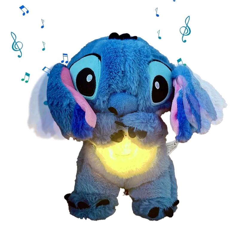Blue Pink Lilac Teddy Breathing Musical Soothing Doll Sleep Stitch Toy Anxiety Relief Plush Toys 4