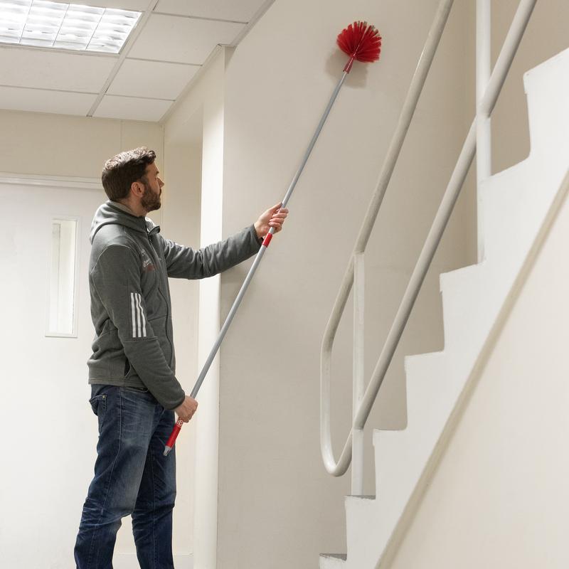 Bonetti Extendable Cobweb Brush Dust Cleaner | Cleaning Feather Duster, Extra Long Telescopic Pole for High Ceilings from 106 to 173cm |Extending Cobweb Duster for Ceiling, Blinds and Corner 2