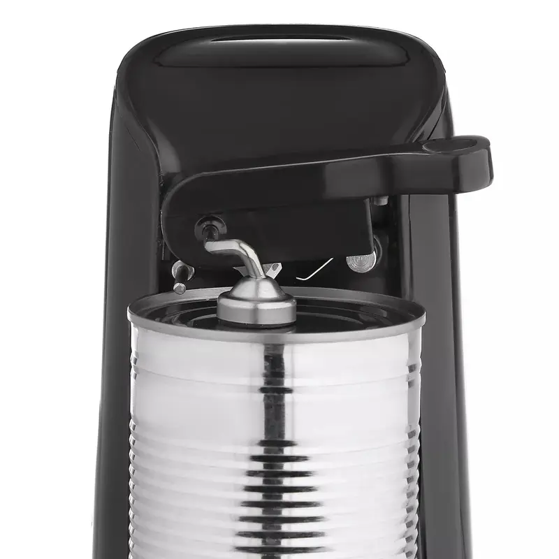 Electric Can Opener 3-in-1 – Bottle Opener, Knife Blade Sharpener & Electric Knife Compatible, 80W Black Ovation, Hands-Free Kitchen Gadget Detachable Food Prep 3