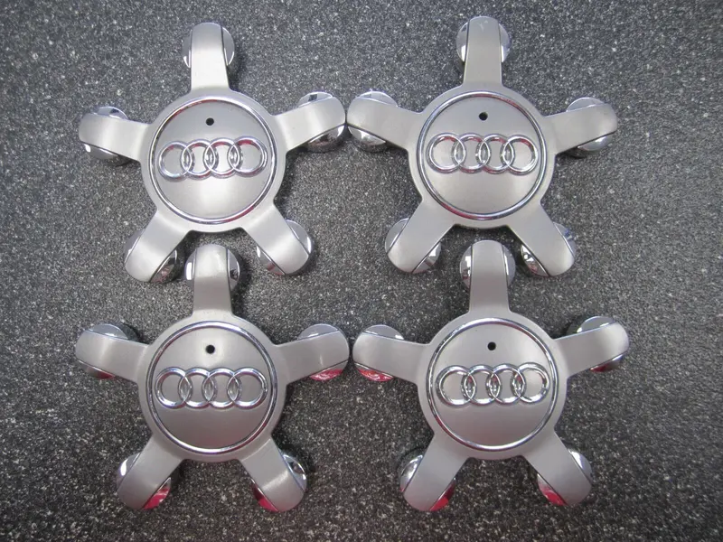 4 X Audi Center Hub Wheel Caps STAR Grey For Alloy WHEEL 135mm Fits AUDI A3 A4 A5 A6 0