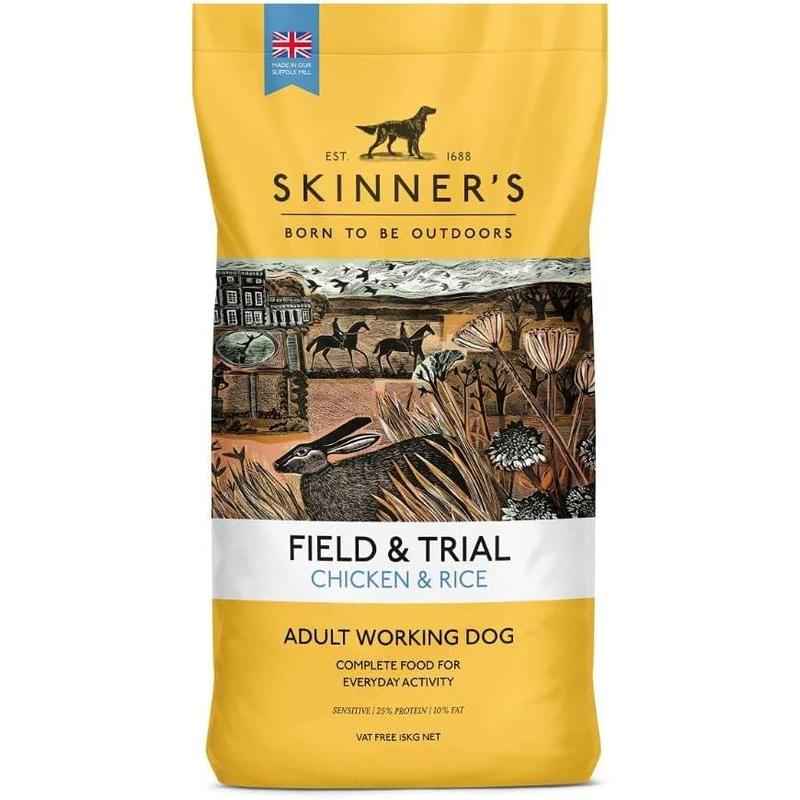 Skinner’s Field & Trial Chicken & Rice – Complete Dry Adult Dog Food, Sensitive, Gentle Digestion, 15kg 0