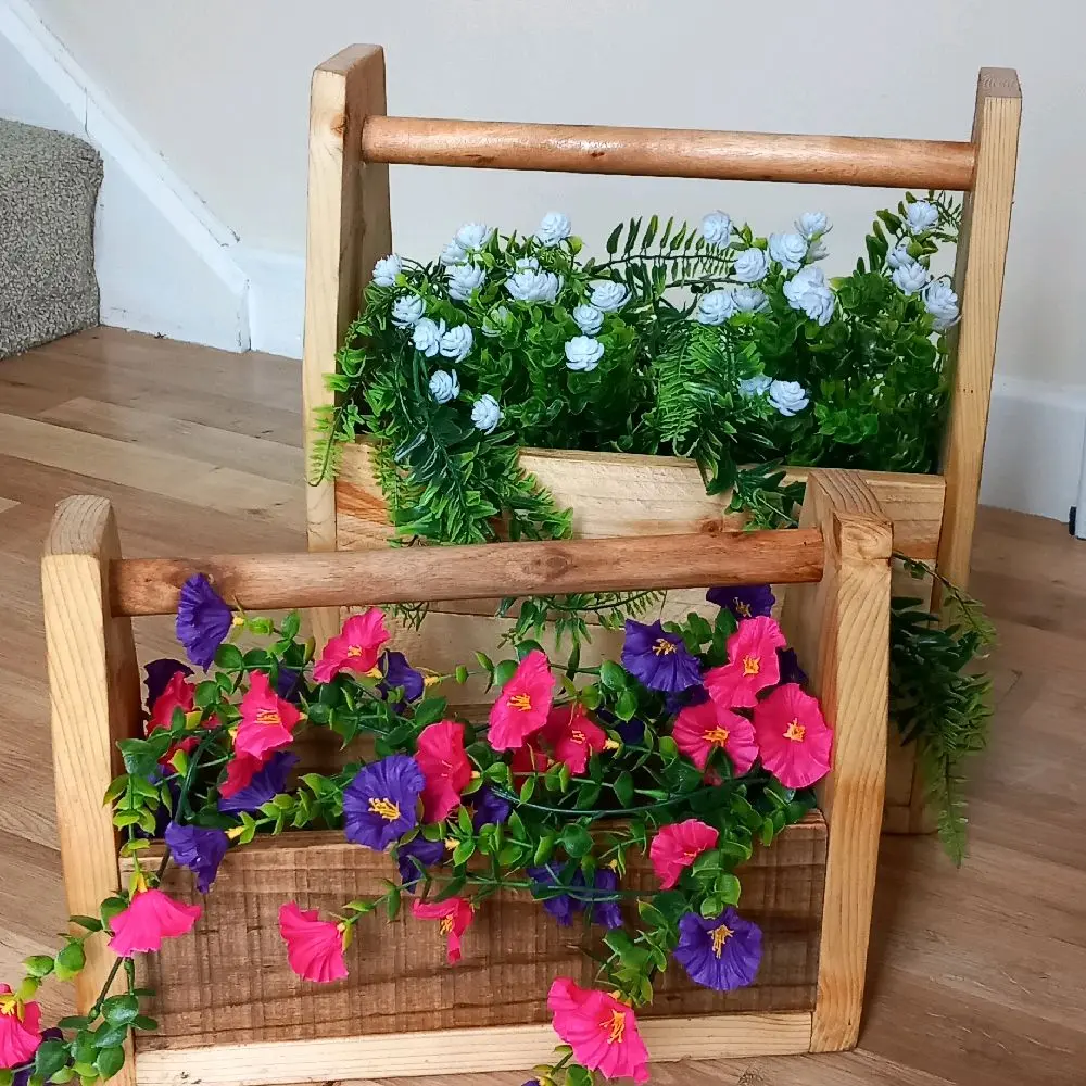 Handmade Wooden Tool Boxs for Tools, Plant Pots, Decorations and More