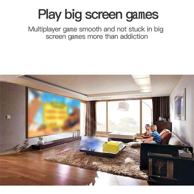 Portable Projector 1080P HD Mini Home Cinema Movie Theater Projector Multimedia 7