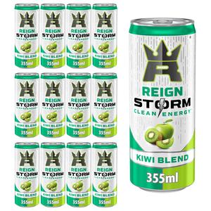 Reign Storm Clean Energy Kiwi Blend 12 x 355ML - Fruity Energy Drink For Sports - New Limited Edition Beverage