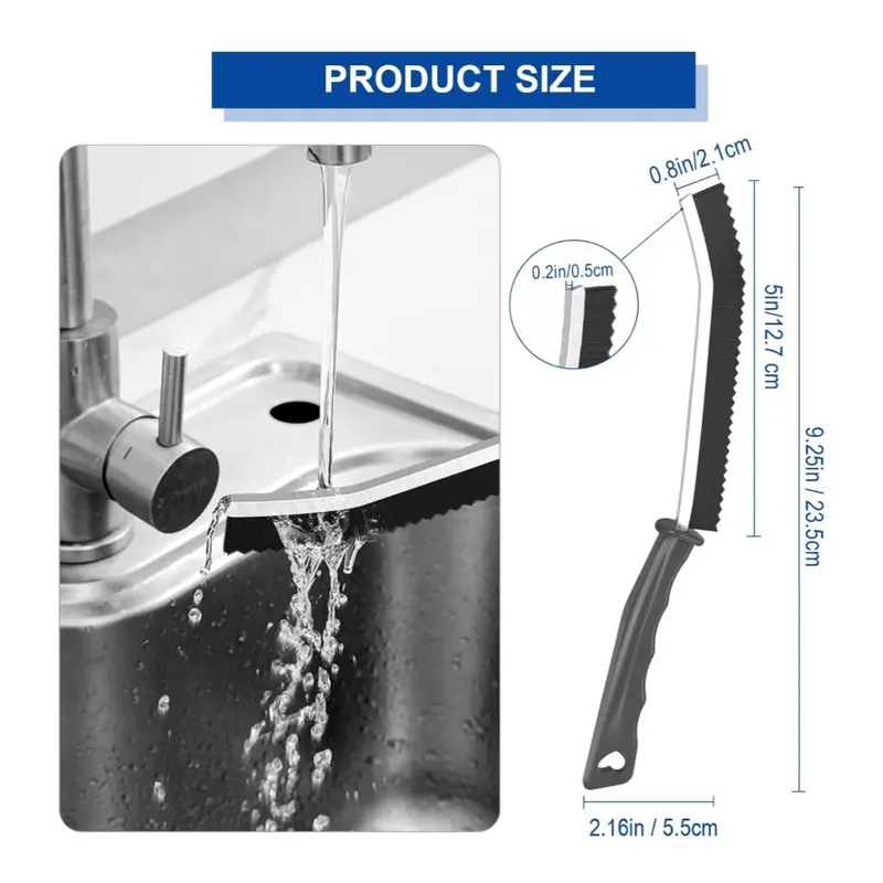 Long Handle Gap Brush, Cleaning Supplies, Bathroom Tile Groove Gap Cleaning Brush, Multifunctional Cleaning for Bathroom Kitchen Sink Tile Corner, Household Cleaning Tool, Small Scrub Away Cleaning Brush Toilet And Window, Home Essentials Comfortable Use 3