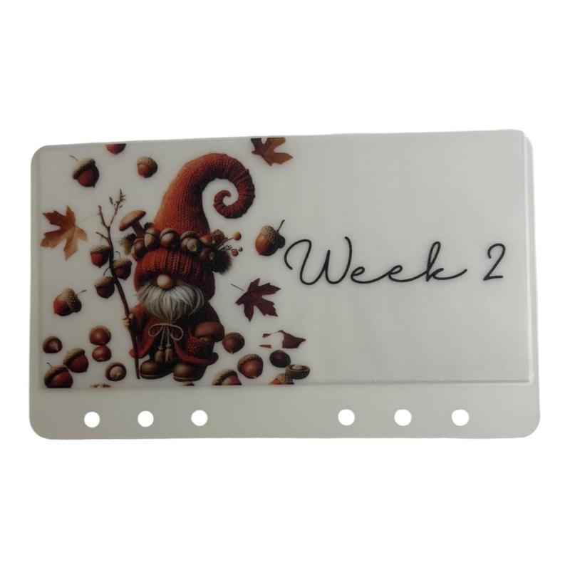 A6 Pack of 5 Gnome weeks Vellum Wallets 2
