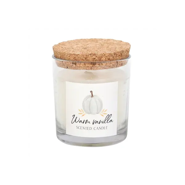 Warm Vanilla Candle for Home Decor and Freshening Gift Glass scented  candle Autumn Cozy 2