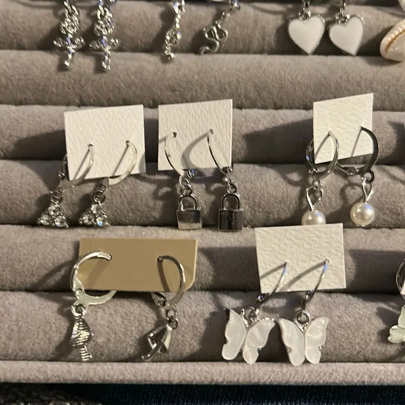 Hoop Earrings with Cute Charm for Women - Fashion Accessory 7