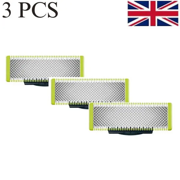 3Pcs Men Shaver Razor Heads Replacement Philips OneBlade Razor  – QP2520/QP2523/QP2530