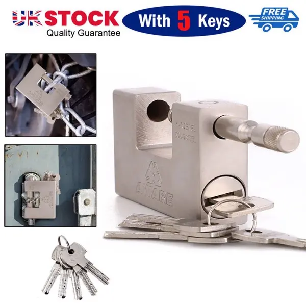 HEAVY DUTY 94mm Padlock - Warehouse Container Lock - High Security Shutter Lock UK