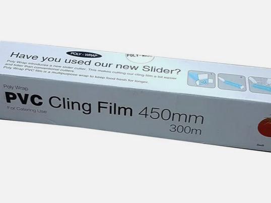 Kitchen Roll Catering Cling Film Food Baking Wrapping 450mm x 300m Cutter 3