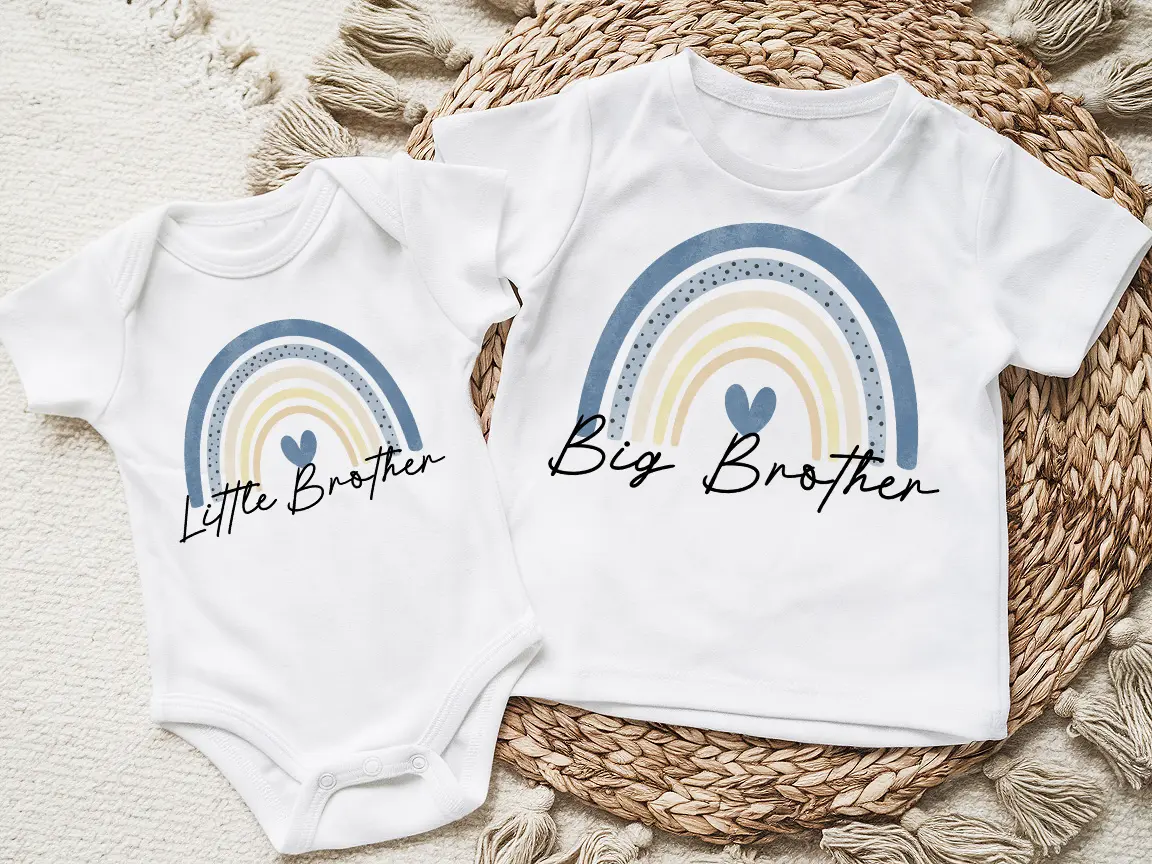 Personalised Matching Big Brother And Little Brother Name Outfit Pack