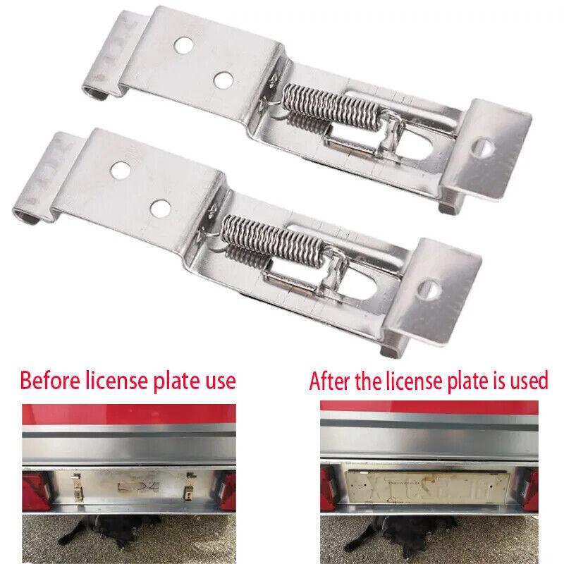 Product Introduction of Trailer Number Plate Clips Holder Spring Loaded Stainless Steel One Pair New UK 10
