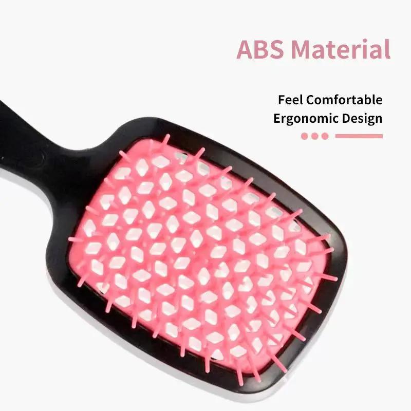 Detangling Hairdressing Comb Anti-Static Hollow Out Hair brush Scalp Massage Hair brush For All Hair Types Haircare Heatless tangleangel brush 6