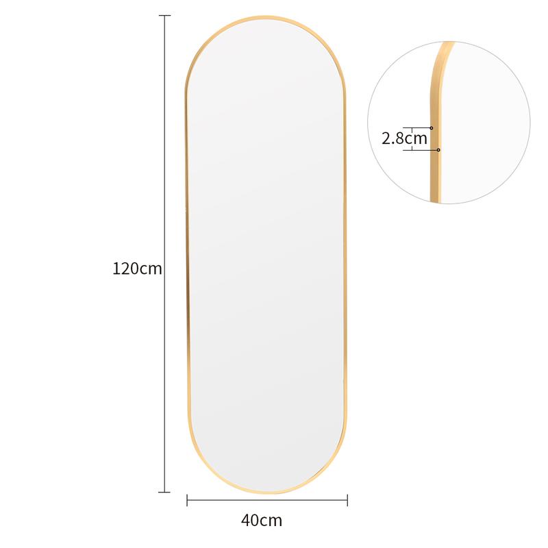 Lifeideas Modern Oval Metal Full Length Mirror Full Boby Wall Mirror Home Decoration Wall Decor 6