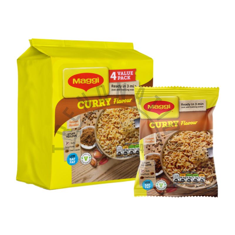 Product Introduction of Maggi Instant Noodles 4 Pack | Chow Mein, Chicken & Curry Flavour | 3 Minute Noodle Soup | 4 x 59g | Halal Food Ramen 15