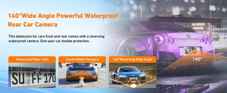 Product Introduction of Dash Cam Front and Rear, Dashcam WiFi/App Control 1080P Car Camera Dash Cam, Dual Lens Dashboard Dash Camera for cars w/ 32GB Card,Night Vision,WDR,G-sensor,Loop Recording,Parking Mode,170 Wide Angle 6
