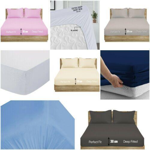 Northern Luxe Extra Deep Elastic 30cm Fitted Bed Sheets - Single/Double/King & SK 9