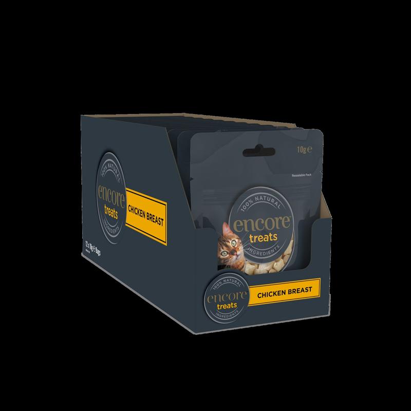 Encore 100% Natural Tuna Fillet Cat Treats Freeze Dried 12x10g / Chicken Breast Cat Treats Freeze Dried 12x10g / Cat Treats Bundle 12 x 30g 3