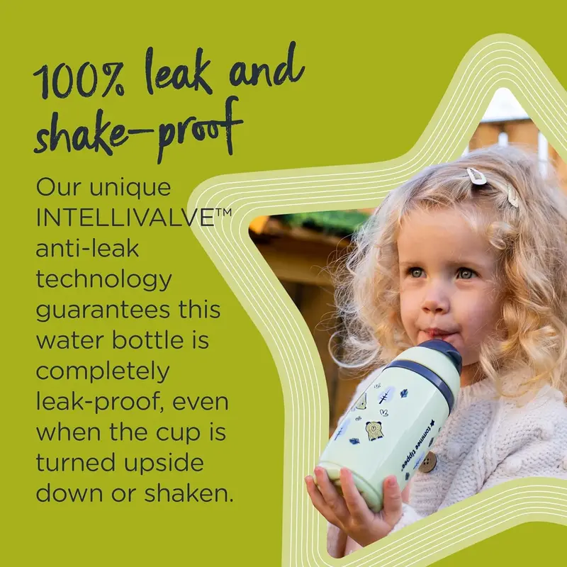 Superstar Insulated Straw Cup for Toddlers, 12m+, 100% Leak and Shake-Proof, Hygienic Antibacterial Straw, 266ml, 2 Pack, Mint and Blue 4