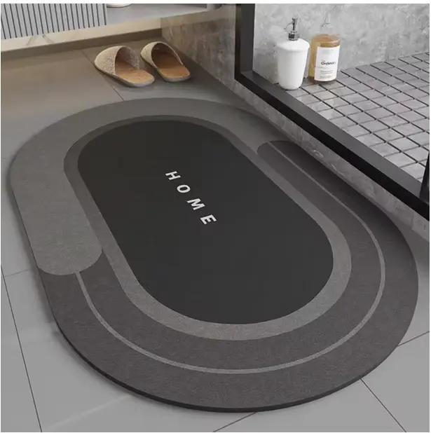 Anti-slip Super absorbent bathroom mat Modern simple diatom mud floor mat bathroom dirt-resistant mat For Kitchen Toilet 1
