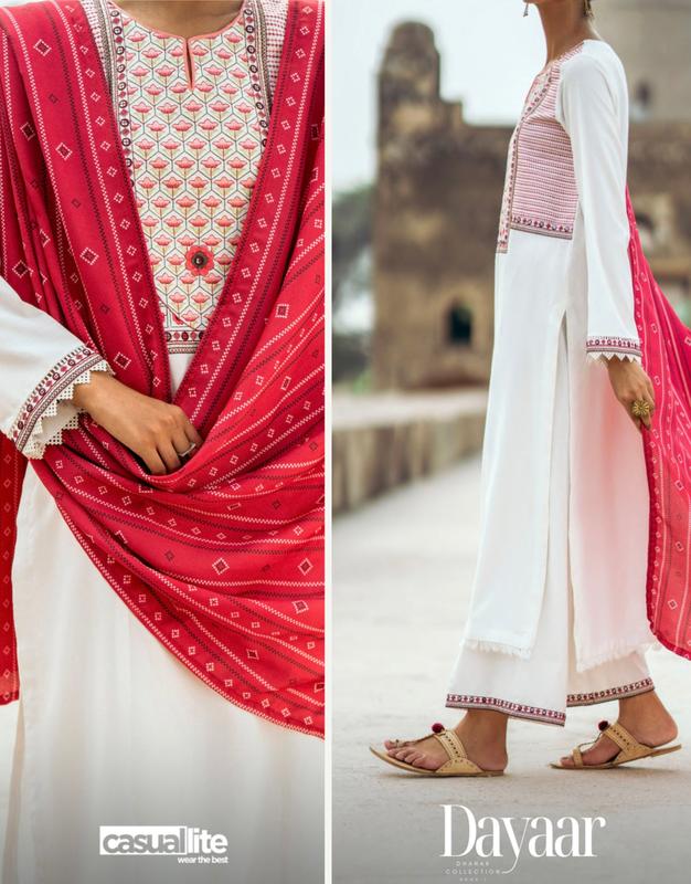 Casuallite ‘Dayaar’ | Luxury Embroidered Dhanak Readymade | HT239 1
