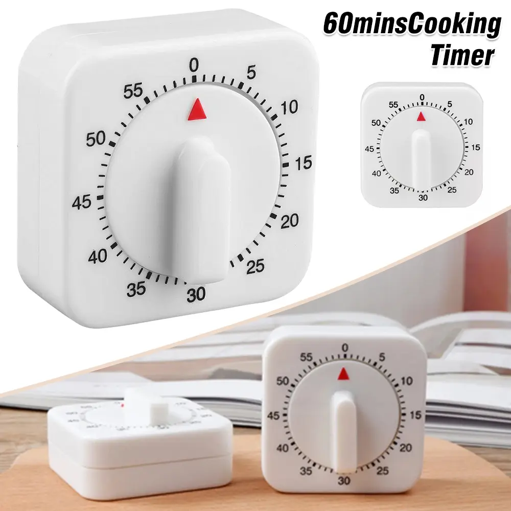 Large Kitchen Timer 60 minute Count-Down Cooking Baking Loud Alarm Mechanical UK