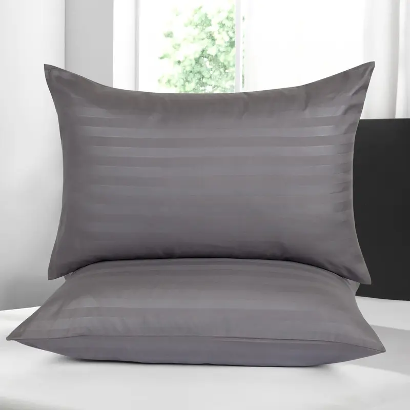 2 & 4 Counts Pillowcase for Hair and Skin, Pillowcase 2 Pack, 4 Pack, Pillow Cover with Envelope Closure, Soft Stripes, Gift for your loved ones 5