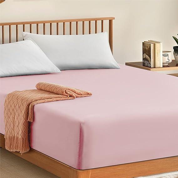 30cm Deep Fitted Sheets All Sizes- 100% Egyptian Cotton 300TC- Hypoallergenic, Wrinkle, Deep Pocket & All Around Elastic Fitted Sheet 6
