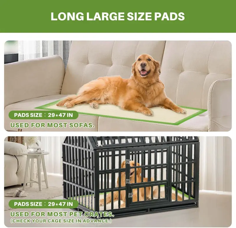 Extra XLarge Puppy Pads 73x119cm, Super Absorbent Thicker Puppy Training Pads, Leak-proof, Fast Drying, Suitable for dogs, cats, rabbits (50 Counts) Size Name:Extra XLarge-73x119cm 4