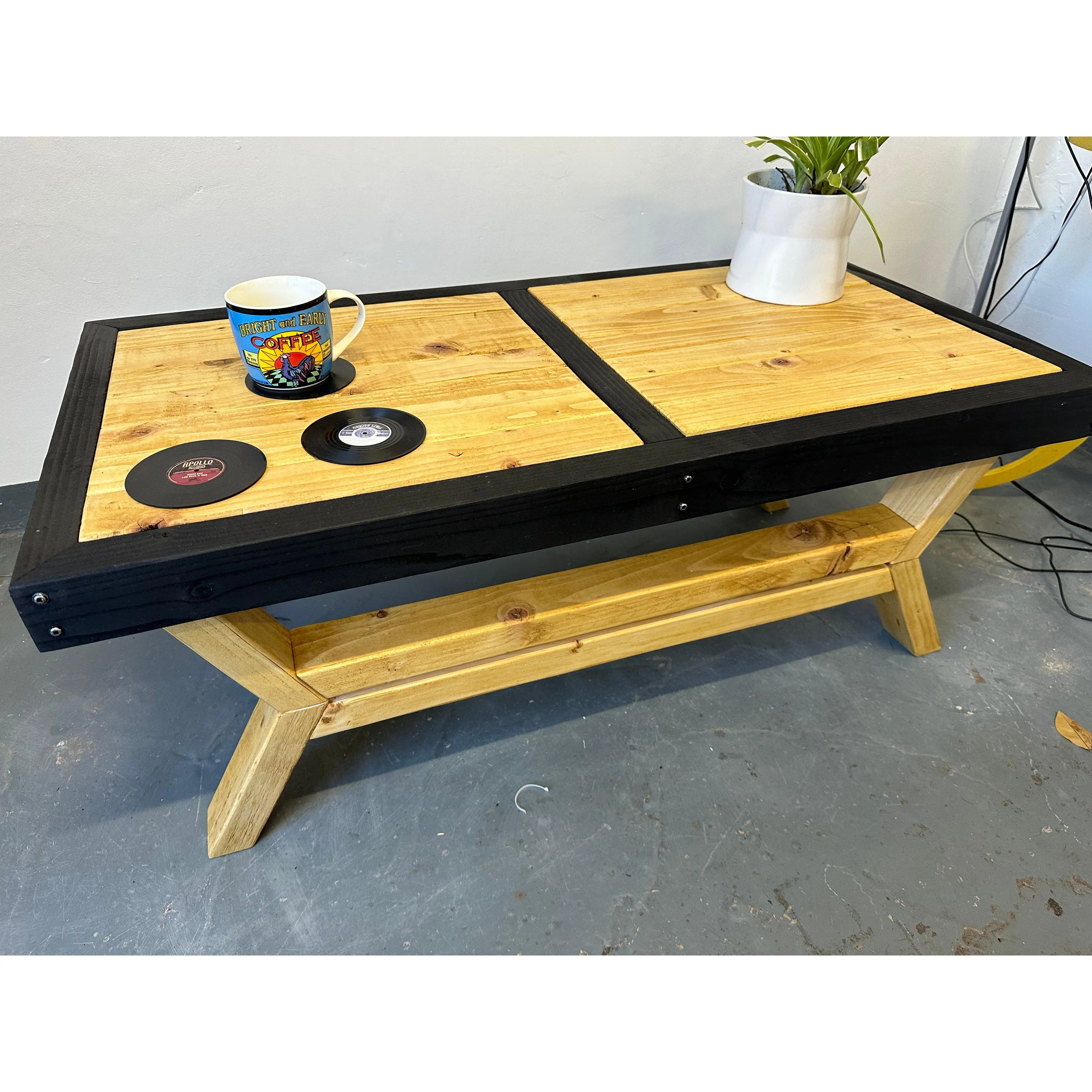 Handmade Rustic Coffee Table - Antique Pine