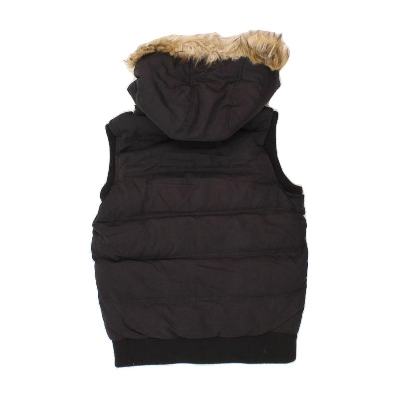 Pre-Owned Vintage FAT FACE Womens Loose Fit Hooded Padded Gilet UK 10 Small Navy Blue 2