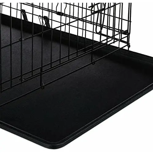 Dog Crate XXL Dog Cage Pet Cages with 2 Doors Easy Clean Removable Plastic Tray Folding Metal Training Crate Extra Large Dog Crate 48 inch (XXL 48") 4