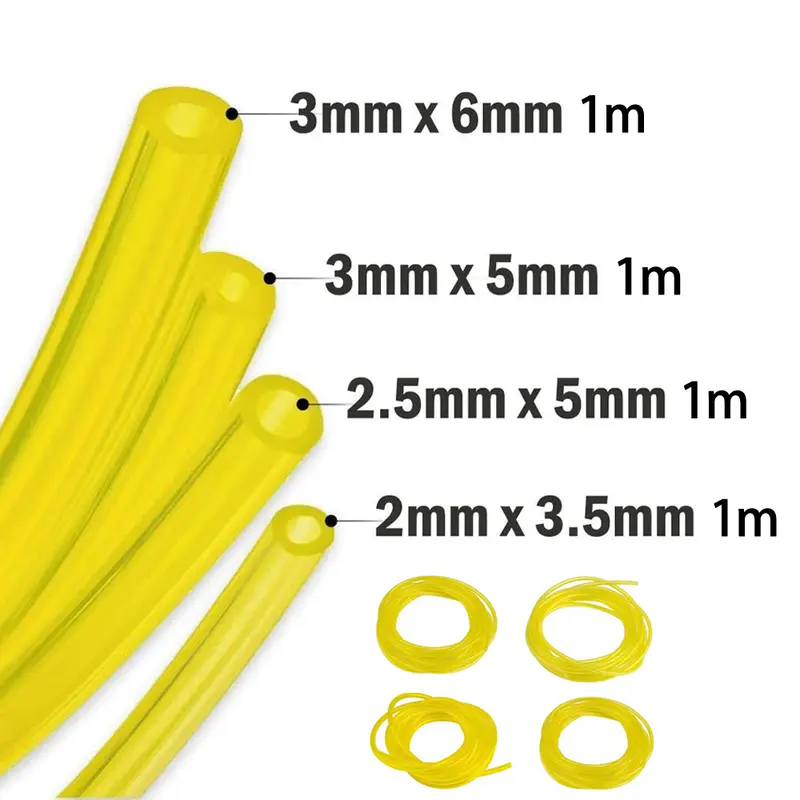 4PCS 4 Sizes Petrol Fuel Gas Pipe Line Hose Tubing for Strimmers Chainsaws Trimmers 5