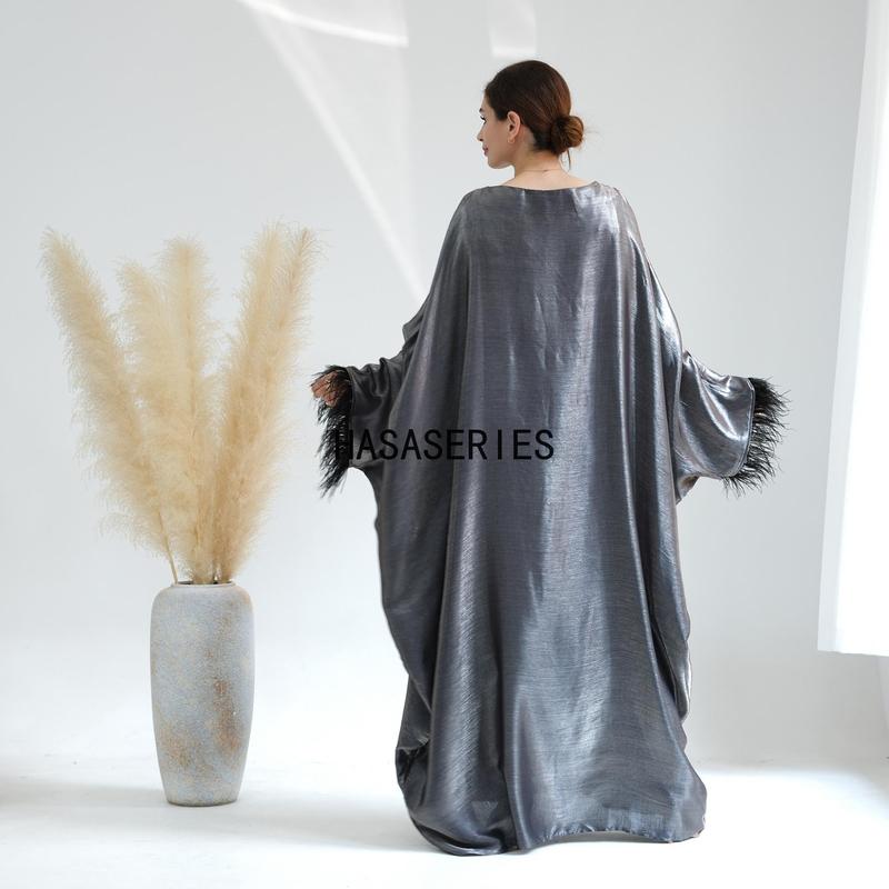 HASASERIES HS0706 Opulent Fringed Kaftan Gala 6