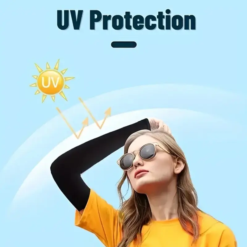 1 Pair Elastic Ice Sleeves, Women's Summer Arm Guard, Summer Outdoor UV Protection Thin Ice Sleeves Unisex Summer Cycling Arm Sleeves, UV Protection Light Ice Silk Arm Sleeve, Outdoor Sports Driving Cycling Use 4