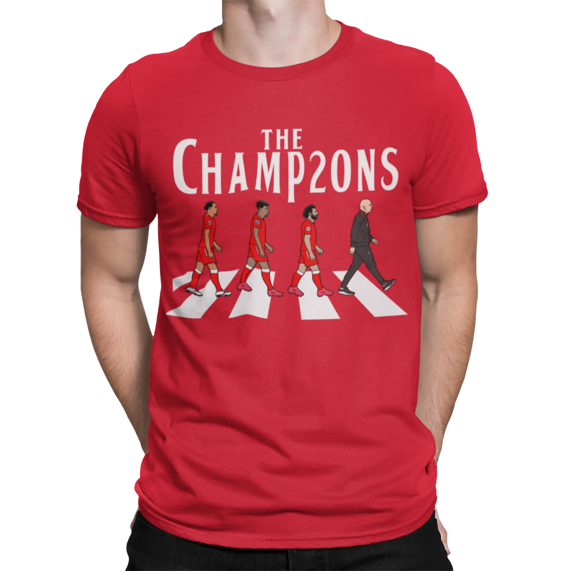 Liverpool 2025 league champions abbey road red t shirt