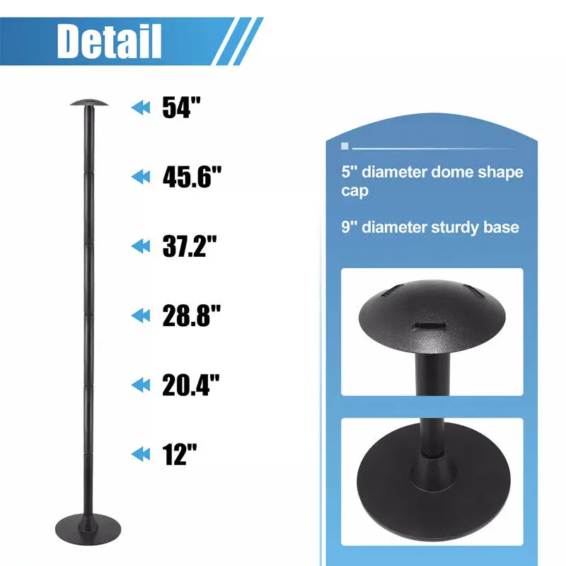 Universal Boat Cover Extension Support Pole Adjustable Height 12"-54" Pack of 1 6