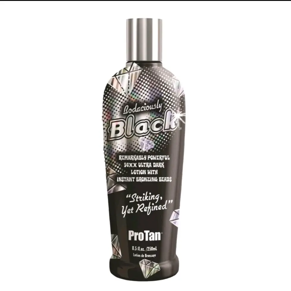Pro Tan Bodaciously Black 50XX ULTRA DARK Lotion with Instant Bronzing Beads