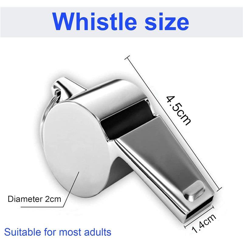 Metal Referee Whistle, Stainless Steel Whistle with Lanyard - Ideal for Football Coaches and Officials 1