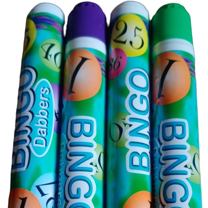 4PK Bingo Dabbers Markers Multi-Colour Pens Game Fun Party Activities Tickets 4