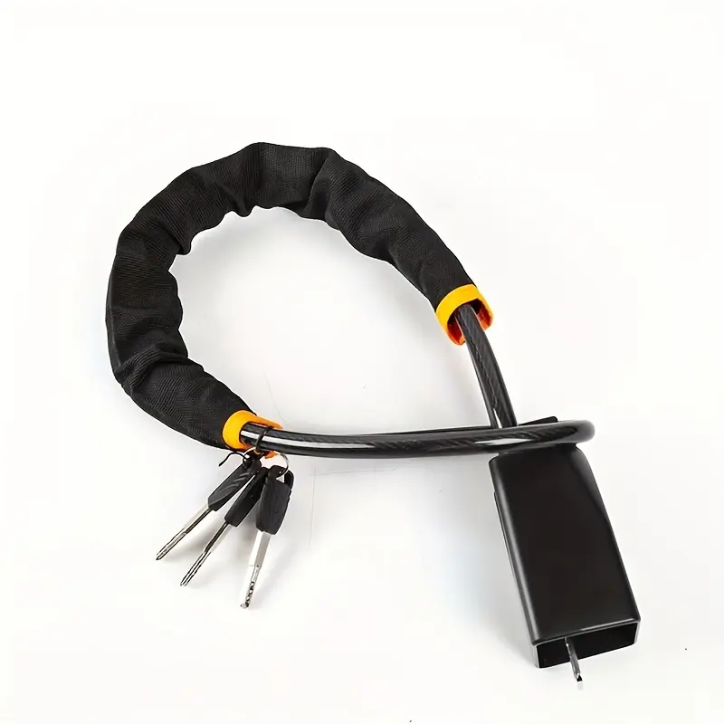 Premium Car Anti-Theft Locking System: Reinforced Steel Cable, Versatile Handlebar Lock, & Adjustable Seat Belt Snap Lock for Maximum Vehicle Security 3