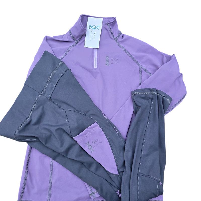 ladies purple base layer horse riding equestrian 1