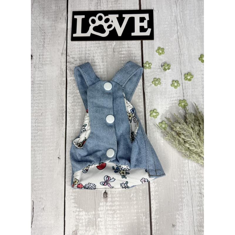 Cute Summer Denim Dog Dress 2