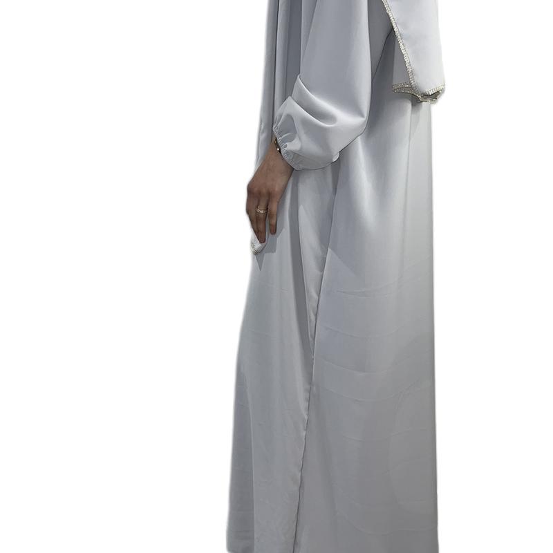 1 piece hijab and abayah with gold embroidery 9