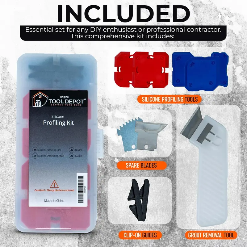 Caulking Tool Kit, Silicone Sealant Finishing Set, Silicone seem tool, Grout Sealing Smoother, Caulk Application Tool for Sink Joint, Bathroom, Floor, Window, Kitchen, Toilet 3