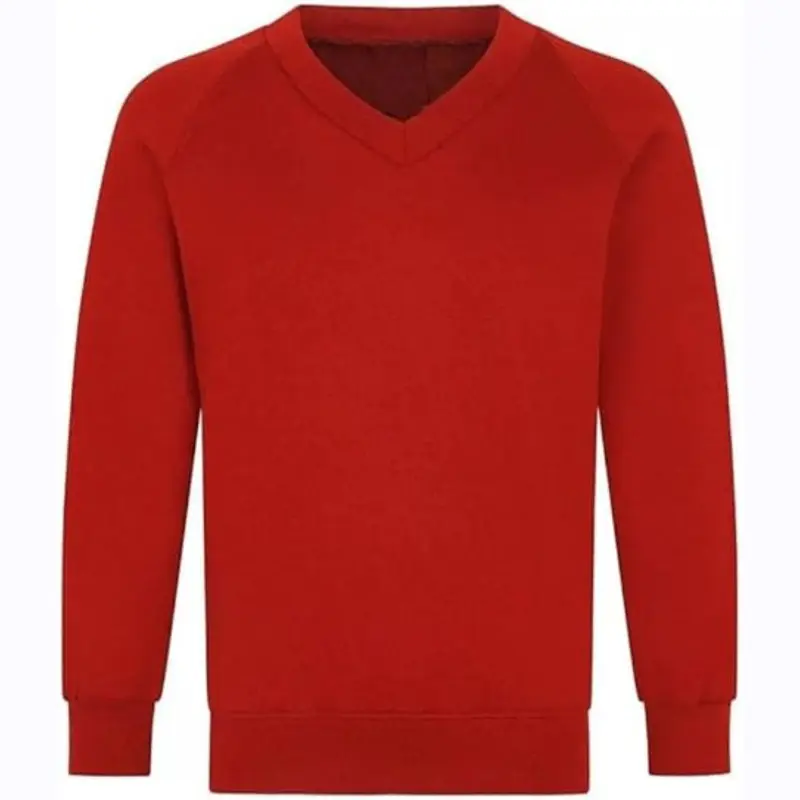 ZEROX-WORLD  Girls Jumper Pullover V Neck School Uniform Kids Long Sleeve Sweater 4