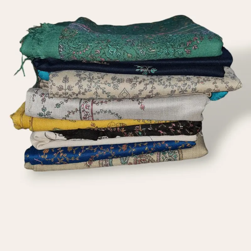 Pashmina shawls with Kashmir Embroiderey afghan shawl winter scarfs 2